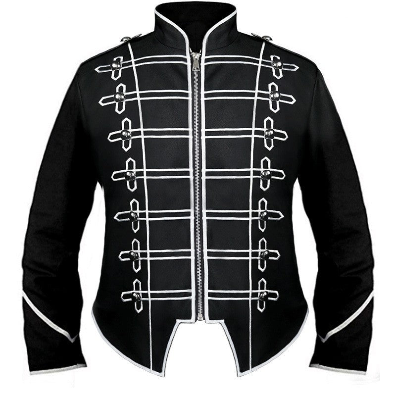 Stylish Medieval Palace Zipper Split Long Windbreaker Jacket Uniform