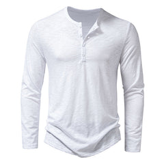 Trendy Henry Neck Men's Fashion Long Sleeve T-shirt