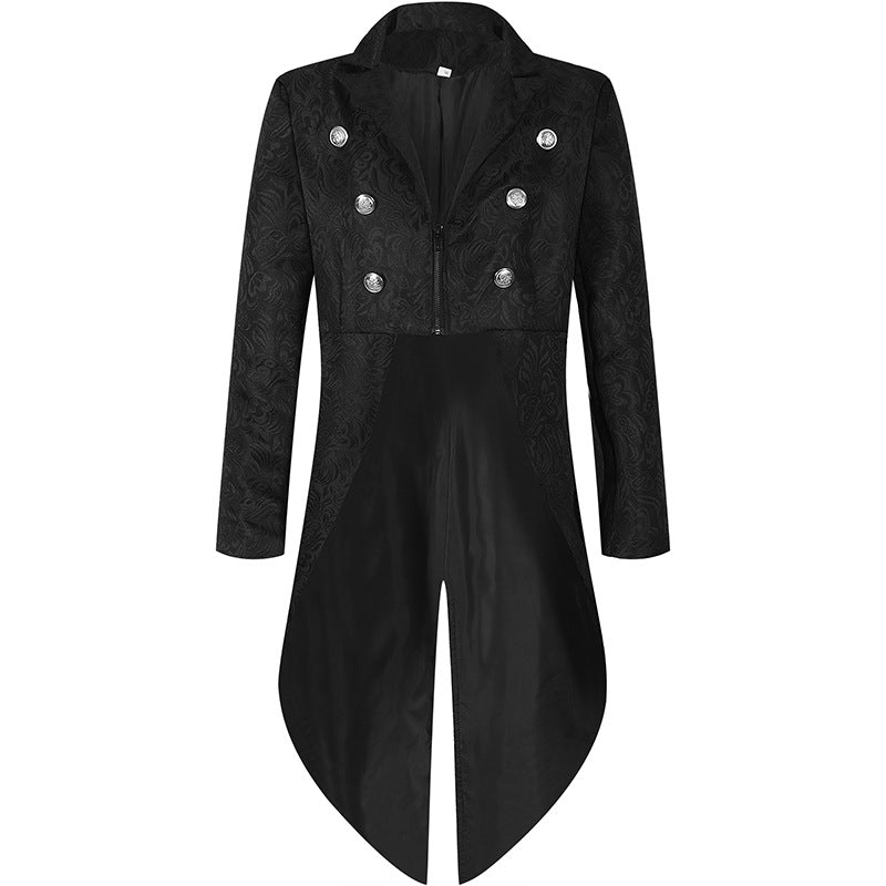 Men's Medieval Retro Mid-length Punk Tuxedo Jacket