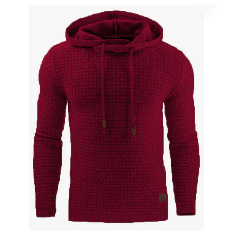 Men's Jacquard Long Sleeve Slim Hoodie