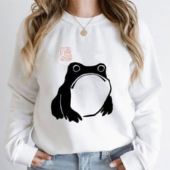 Frog Pattern Women's Crew Neck Sweatshirt