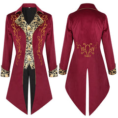 Men's Steampunk Retro Embroidered Jacket Uniform