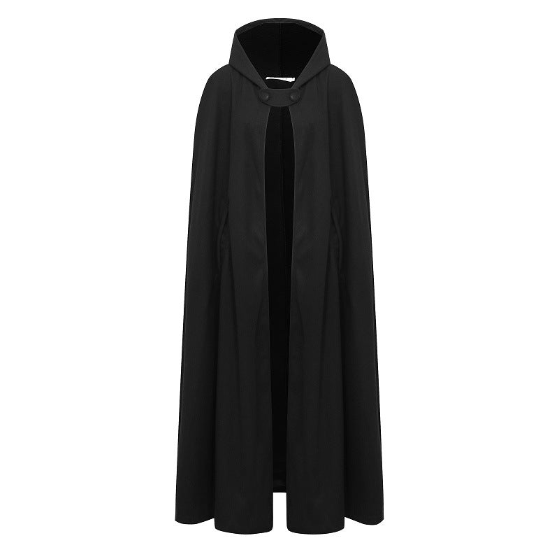 Women's Hooded Tie Up Shawl Extended Cape