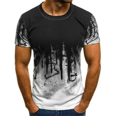 Men's Fashion Sports Fitness Camo Short Sleeved T-shirt