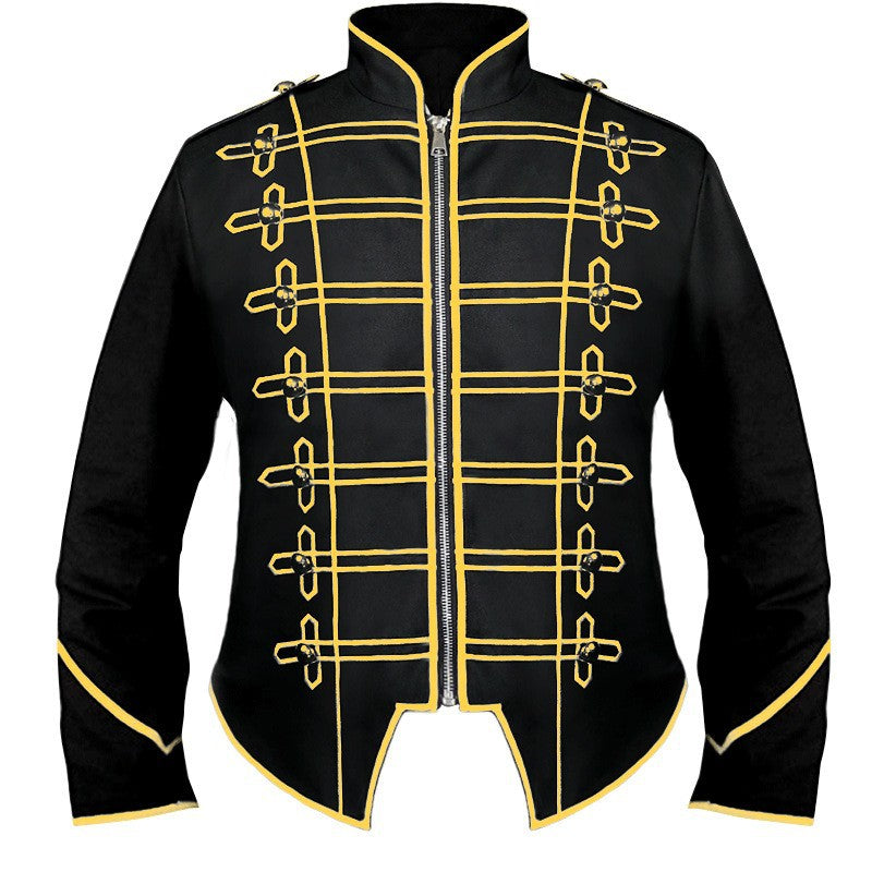 Stylish Medieval Palace Zipper Split Long Windbreaker Jacket Uniform