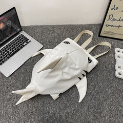 Trendy Cool Shark PU Leather Backpack