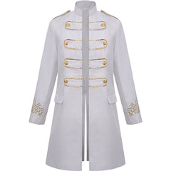 Men's Medieval Steampunk Embroidered Long Coat