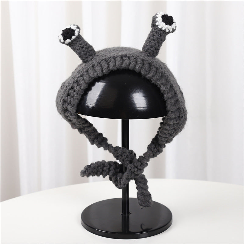 Cute Frog Knitted Hat Headwear