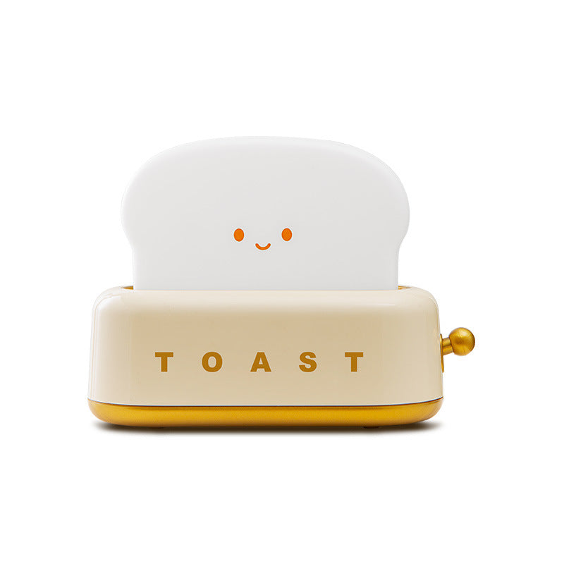 Smile Face Toast Bread Cute Night Light