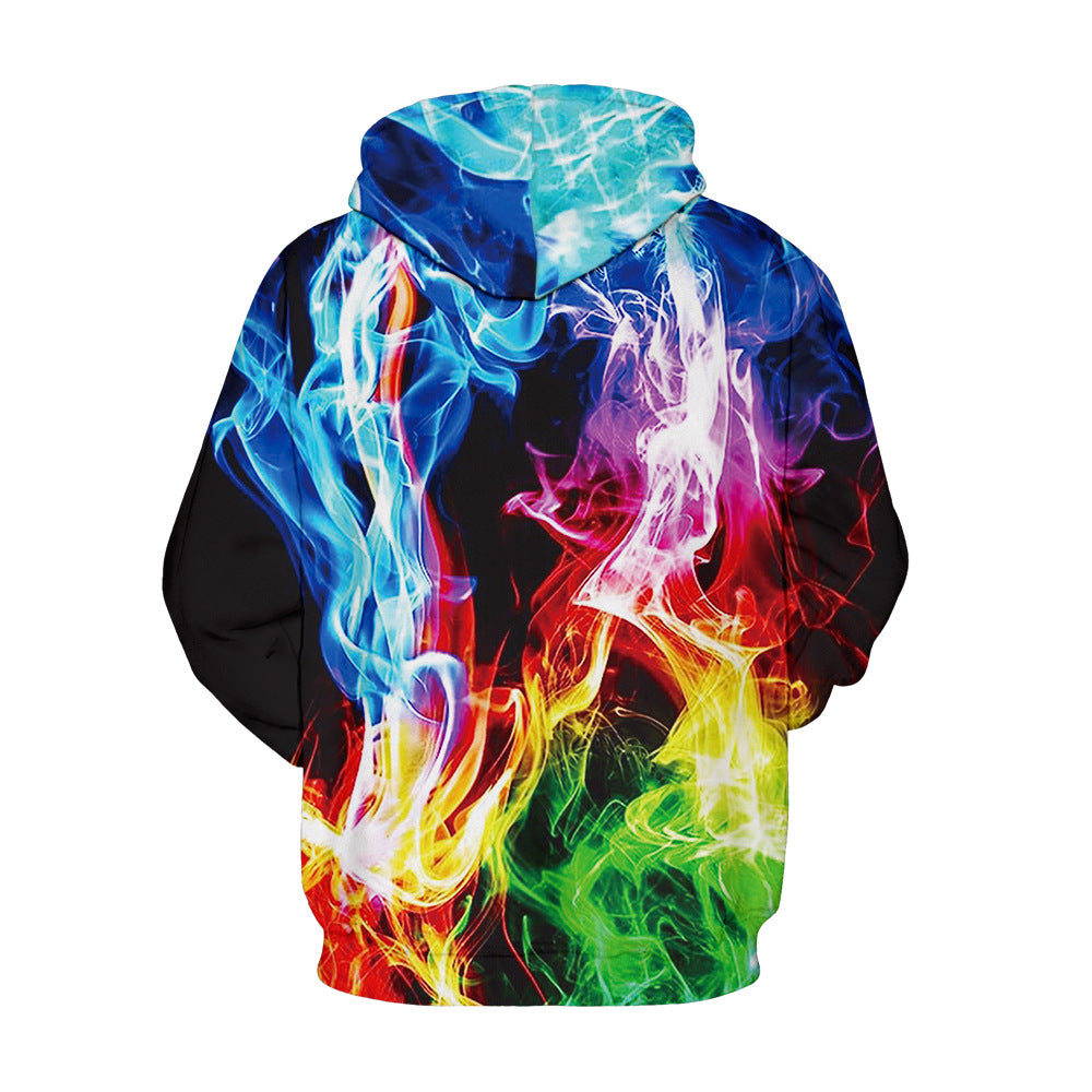 Trendy Unisex Colorful Digital Print Hoodie