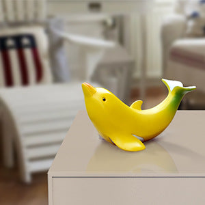 Cute Banana Dolphin Home Decor Garden Statues