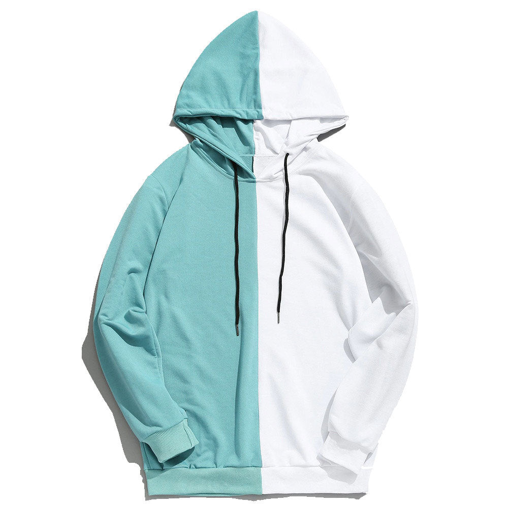 Unisex Casual Sports Contrast Color Block Hoodie