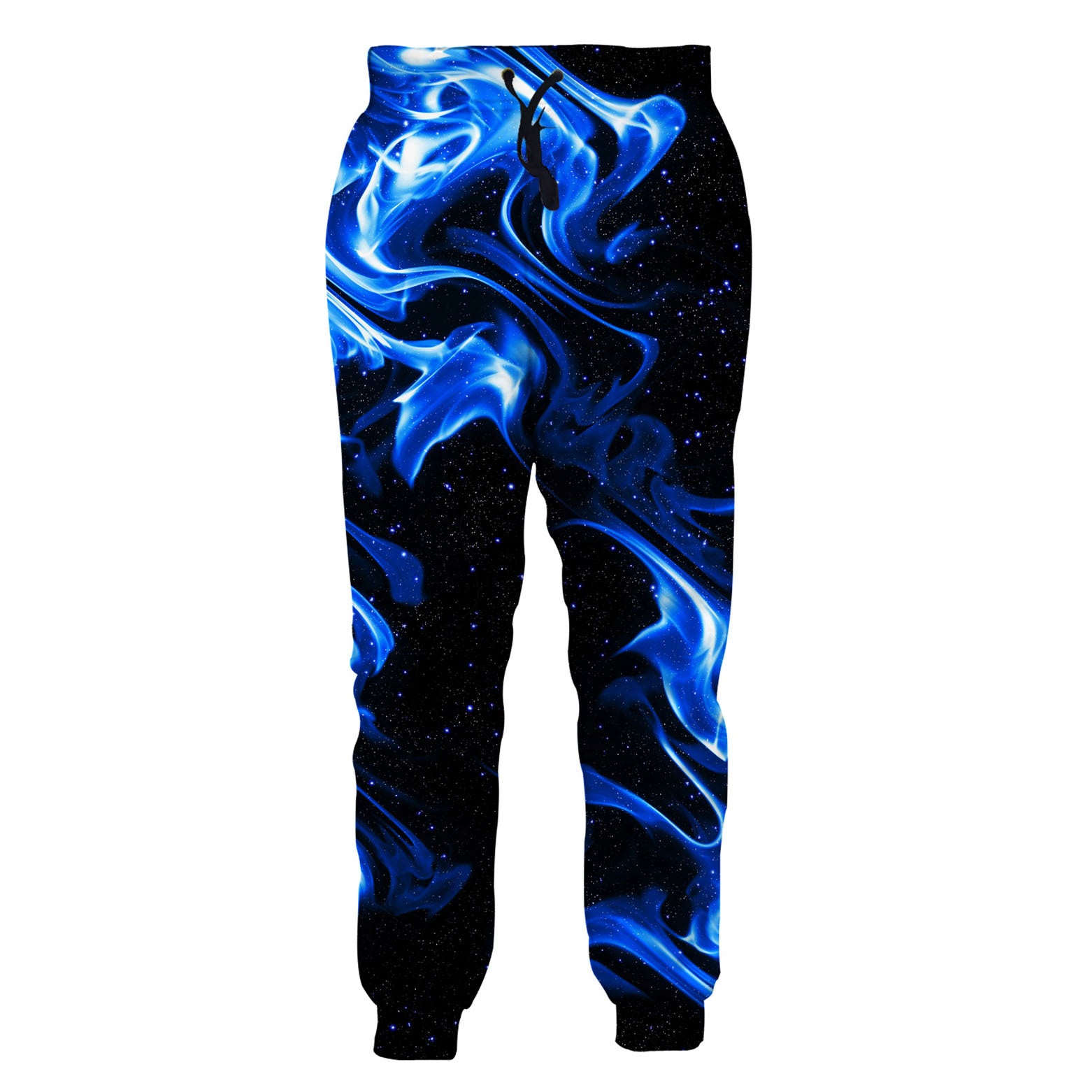 Men's Flame Smoke Digital Printed Casual Drawstring Pants