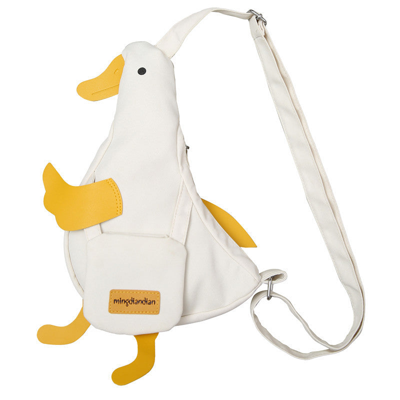 Cute Cartoon Duck Canvas Chest Bag