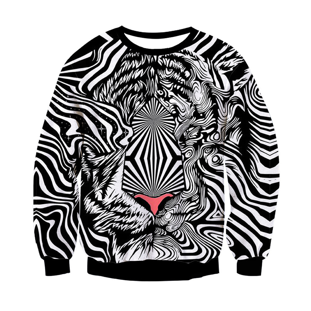 Trendy 3D Print Cool Animal Long Sleeved Sweatshirt