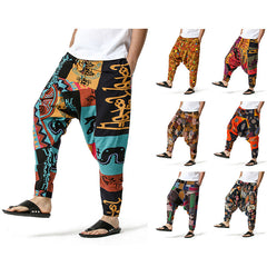 Ethnical Fashion Men's Drop Crotch Loose Bohemian Pants