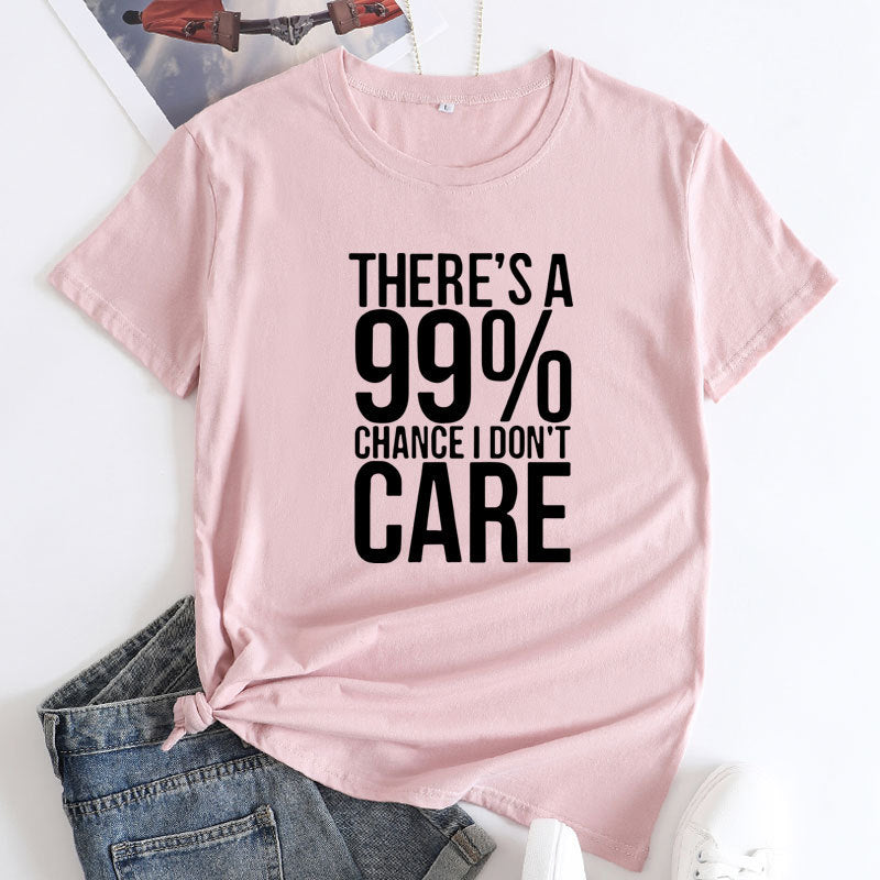 Casual Letter Printed Women's Short Sleeved T-shirt