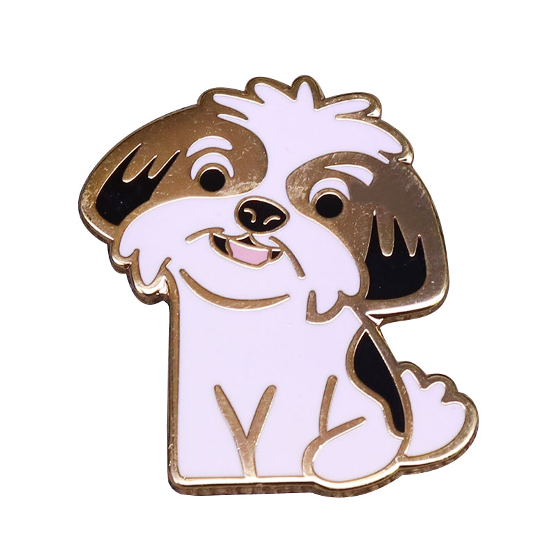 Cute Cartoon Animal Enamel Brooch Dog Lover Gift