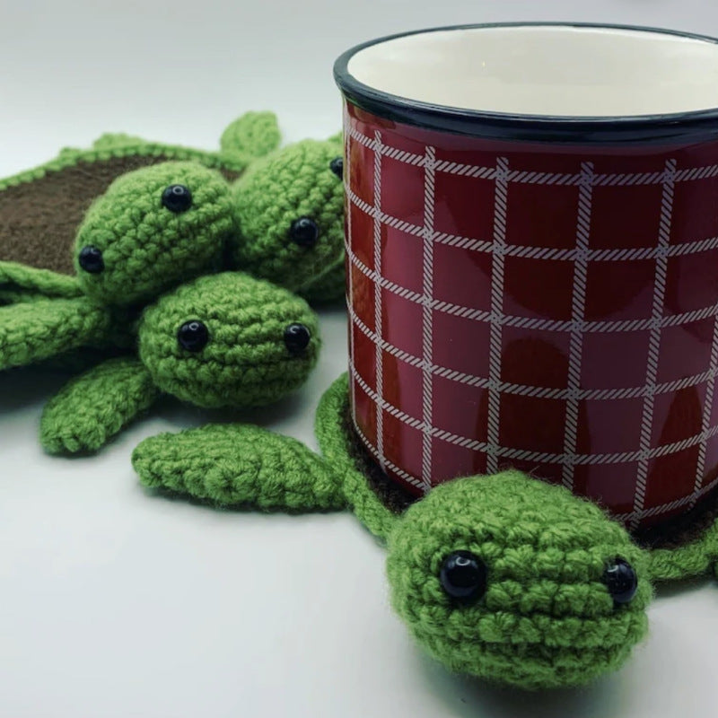 Turtle Insulation Pads Hand-knitted Mug Coaster