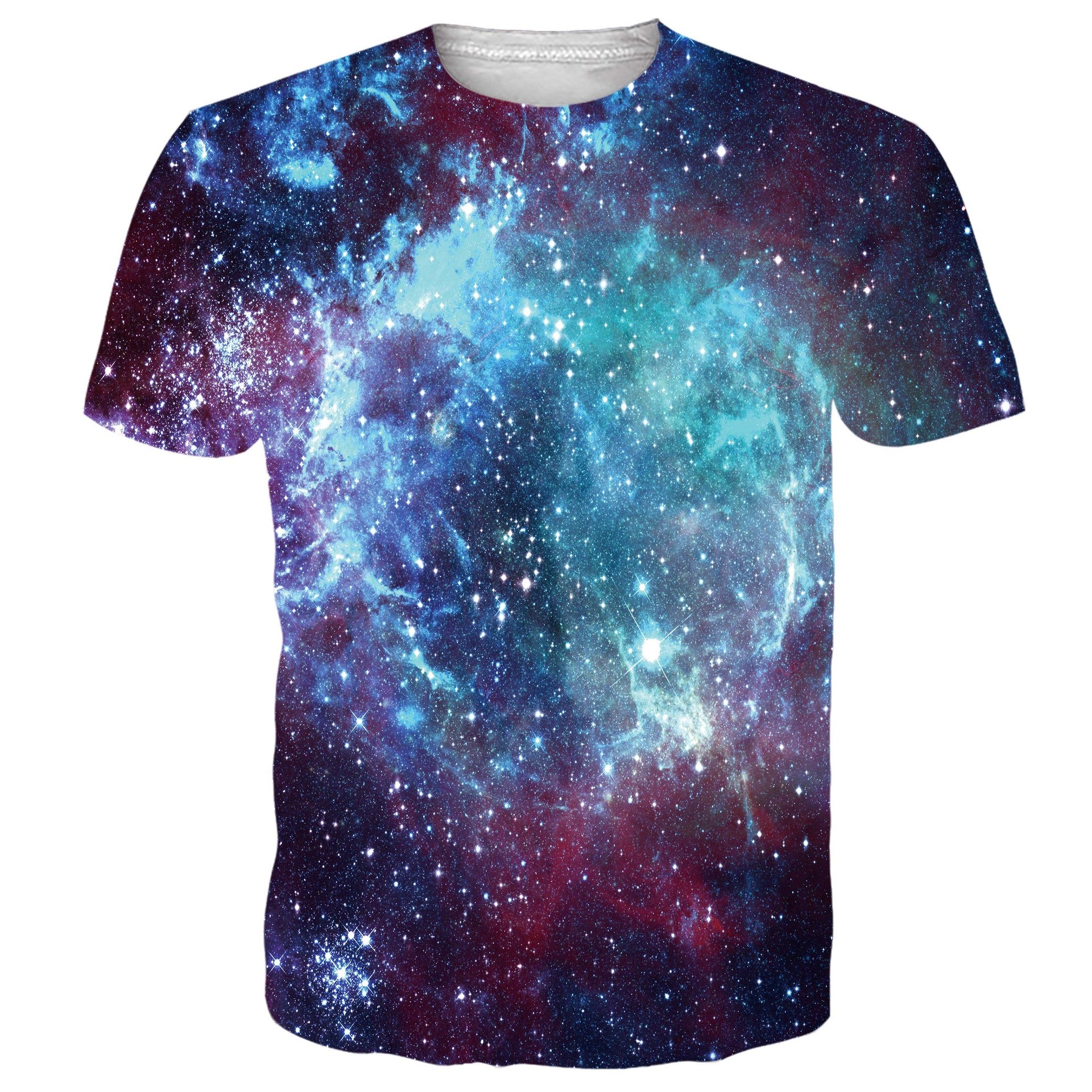 Summer 3D Universe Starry Sky Pattern Men's T-shirt