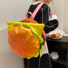 Hamburger Schoolbag Waterproof Backpack