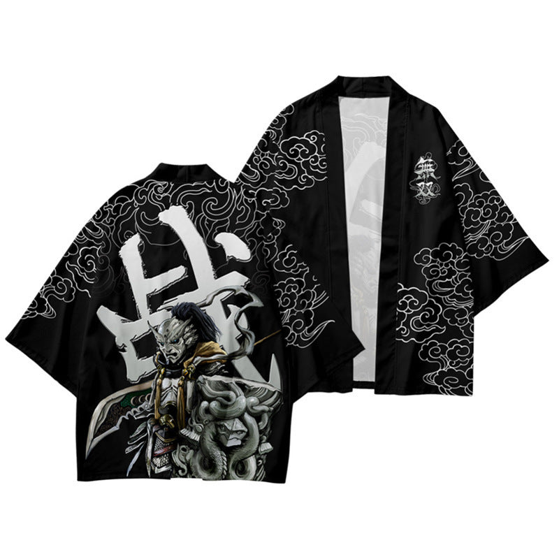 Japanese Ukiyo-e Style Creative Demon Cosplay Kimono