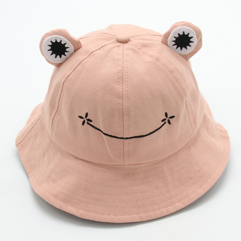 Summer Kawaii Frog Embroidery Fisherman's Hat