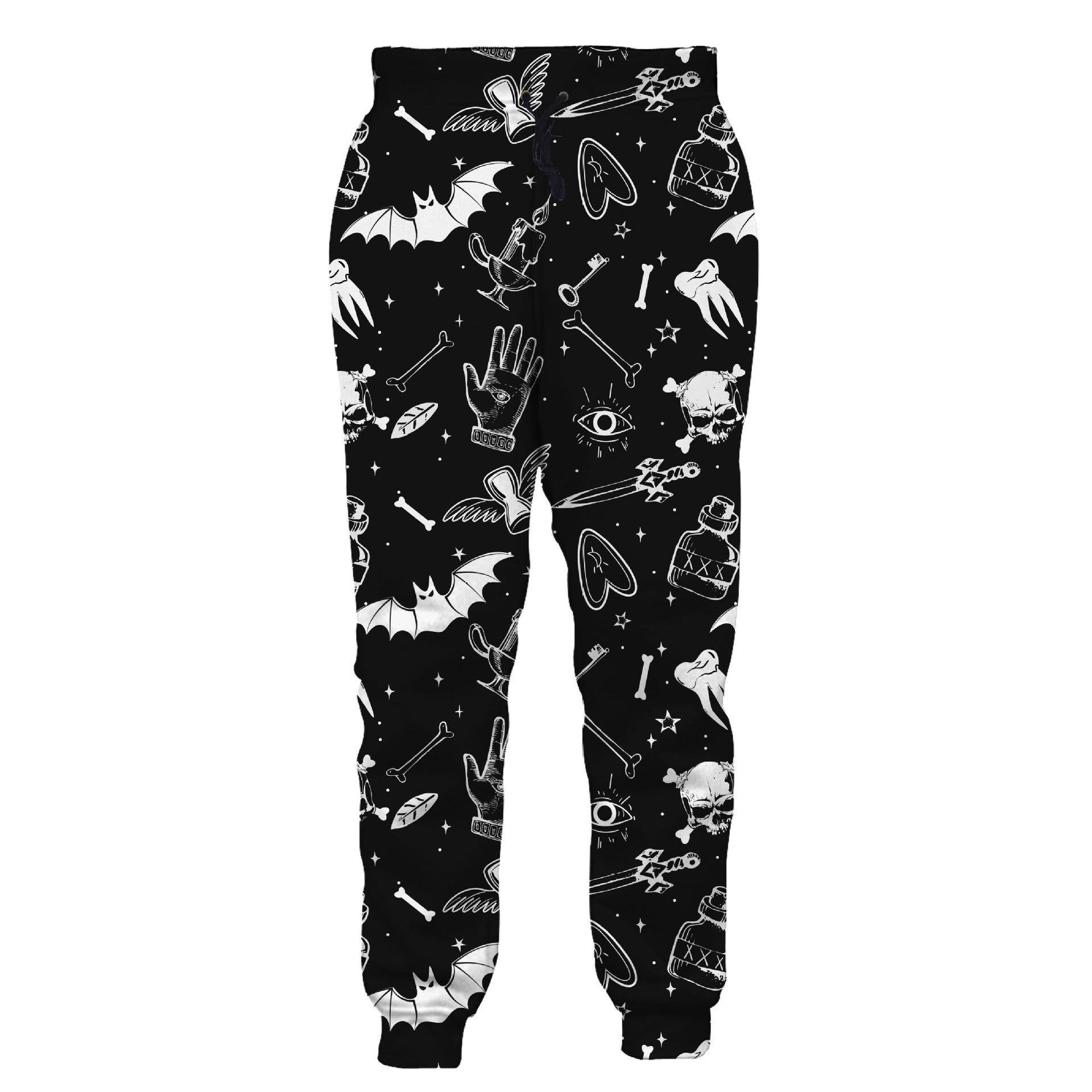 Men's Flame Skeleton 3D Printed Loose Pants