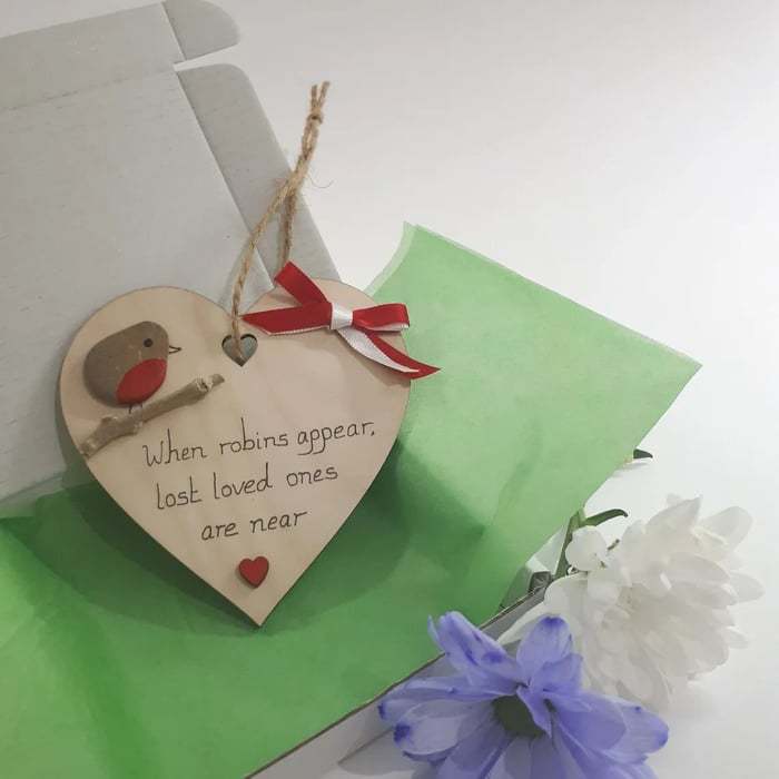 Wooden Heart Thank You Gift