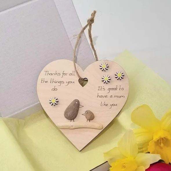 Wooden Heart Thank You Gift