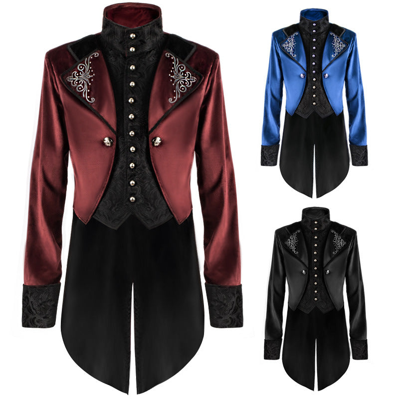 Medieval Style Palace Retro Long Men's Jacket