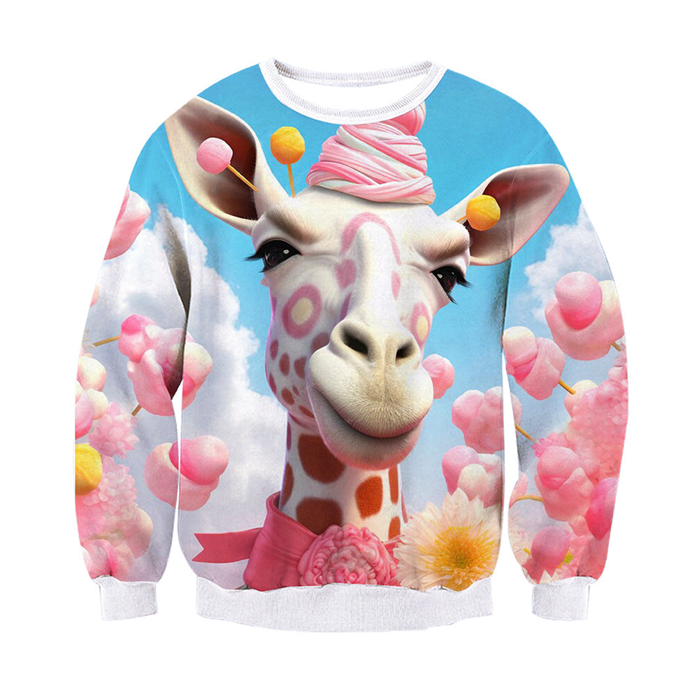 Trendy 3D Print Cool Animal Long Sleeved Sweatshirt