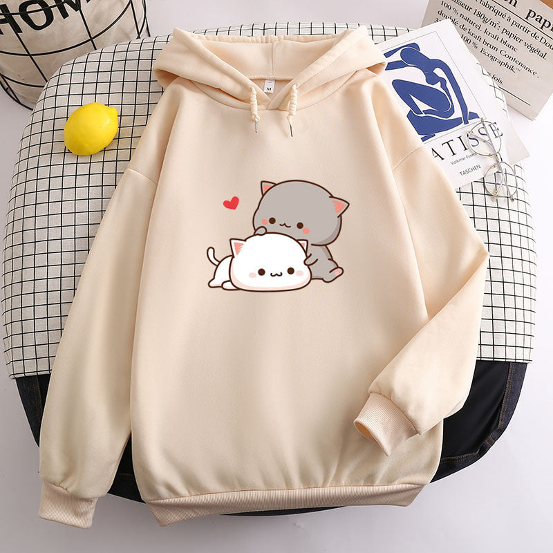 Cute Cartoon Bear Candy Color Slim Hoodie