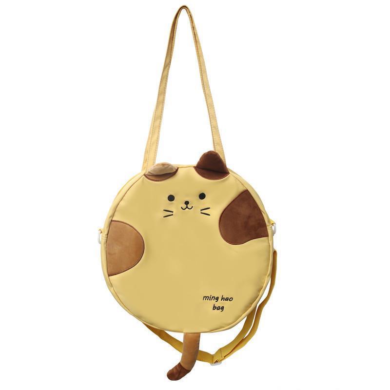 Cute Cartoon Cat Tail Shoulder Canvas Leisure Bag