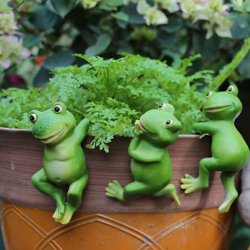 Cartoon Animal Frog Rabbit Hanging Garden Art Bonsai Decoration