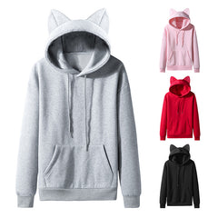 Cute Girls Cat Ears Design Hoodie