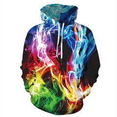 Trendy Unisex Colorful Digital Print Hoodie