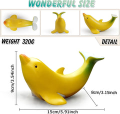 Cute Banana Dolphin Home Decor Garden Statues