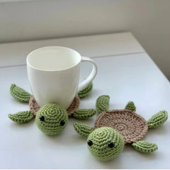 Turtle Insulation Pads Hand-knitted Mug Coaster