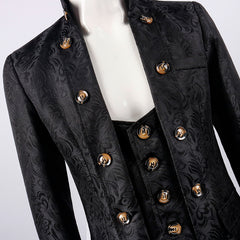 Retro Style Men's Jacquard Steampunk Uniform Coat