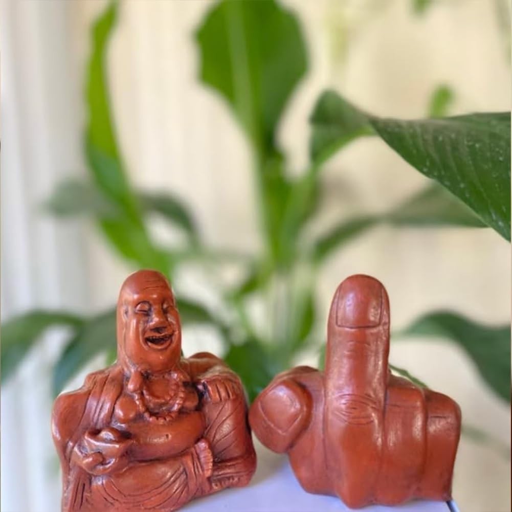 Middle Finger Buddha Unexpected Backside Ornaments