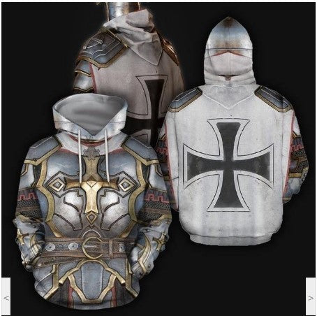 Hot Knights Templar 3D Game Cosplay Hoodie