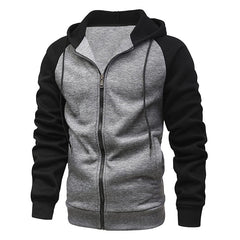 Cool Men's Loose Zipper Raglan Sleeves Hoodie