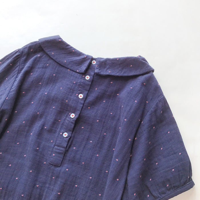 Japanese Style Doll Collar Short Sleeved Shirt