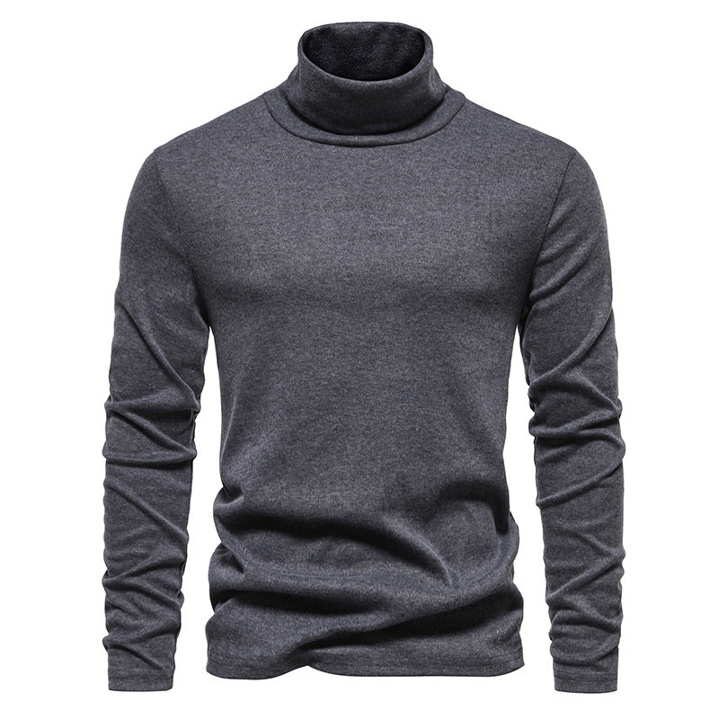 Men's Fashion High Neck Fleece Fit Base Shirt