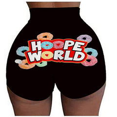 Sexy Women's Hip Wrapping 3D Printed Hot Shorts