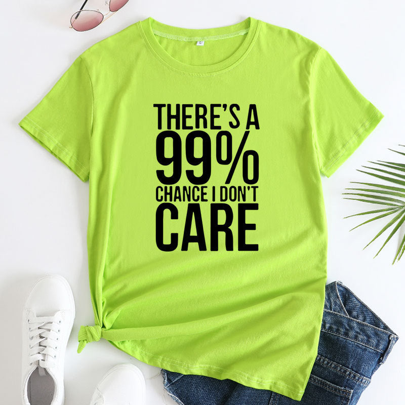 Casual Letter Printed Women's Short Sleeved T-shirt