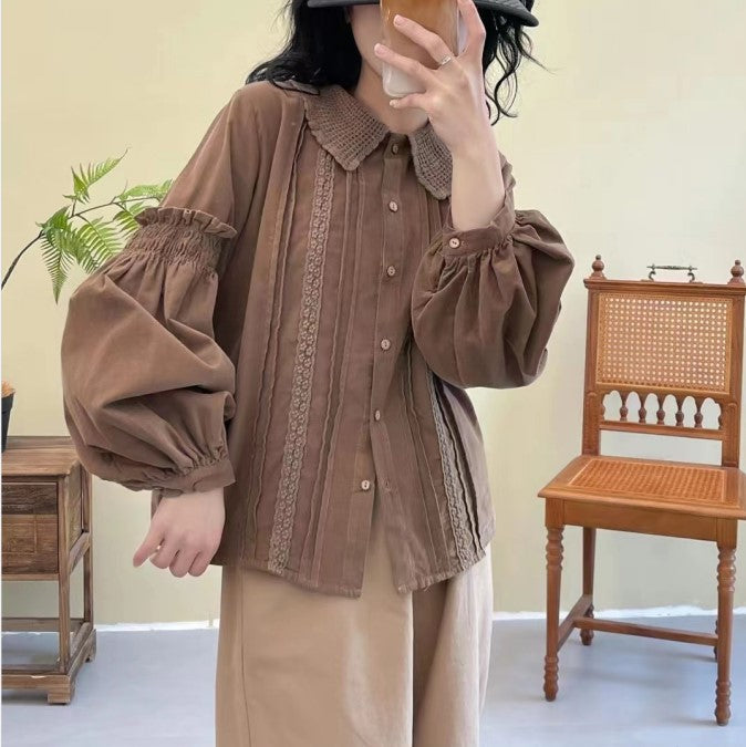 Women's Fresh Lantern Sleeves Loose Long sleeved Shirt