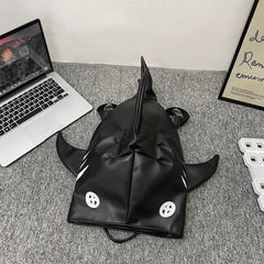 Trendy Cool Shark PU Leather Backpack