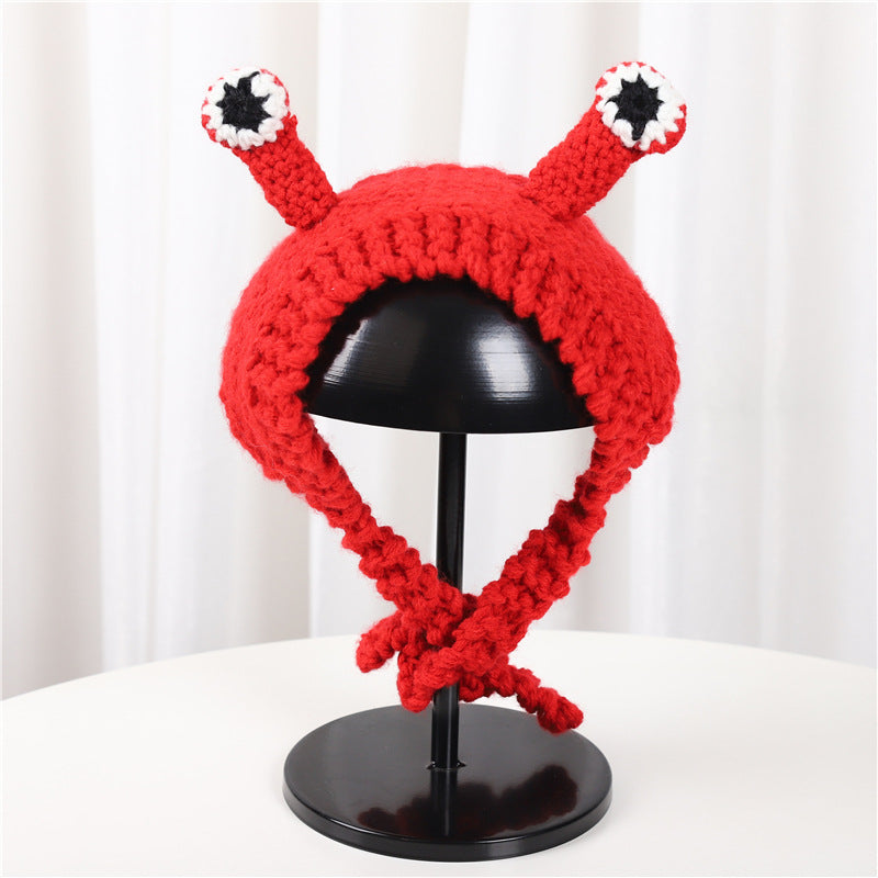 Cute Frog Knitted Hat Headwear